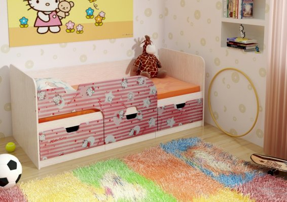 Детская кровать с ящиками 1,8 Минима (БТС)