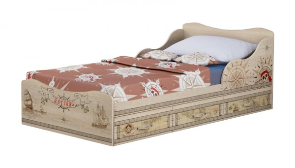 Недорогие односпальные кровати с ящиками для белья